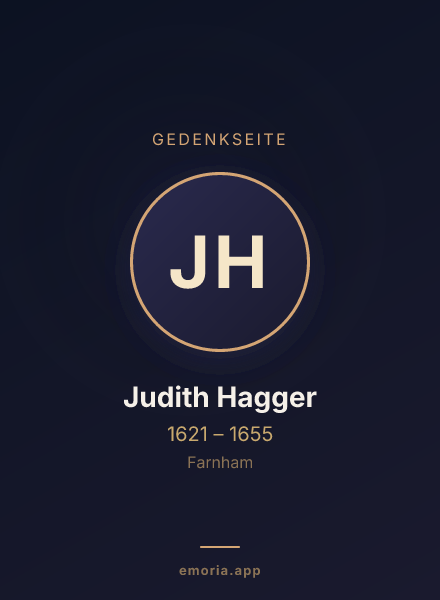 Gedenkportrait von Judith Hagger