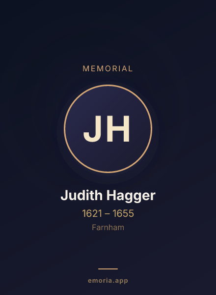 Memorial portrait of Judith Hagger