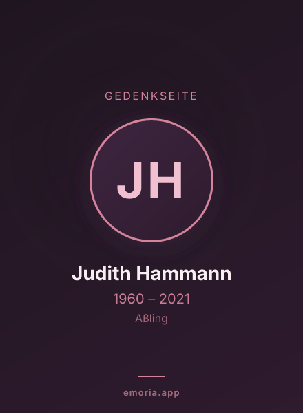 Gedenkportrait von Judith Hammann