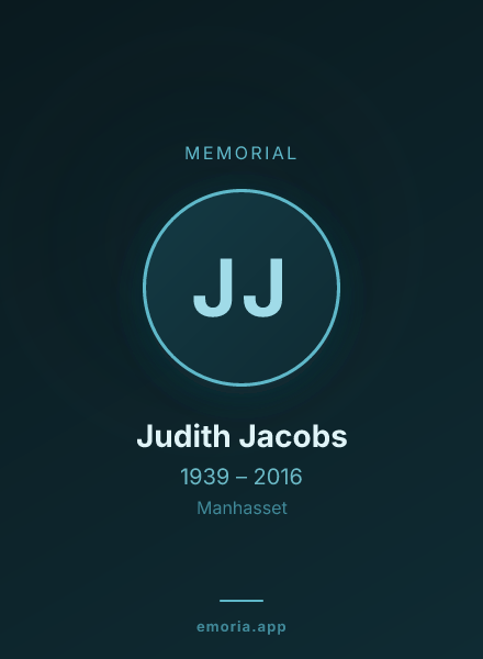 Memorial portrait of Judith Jacobs