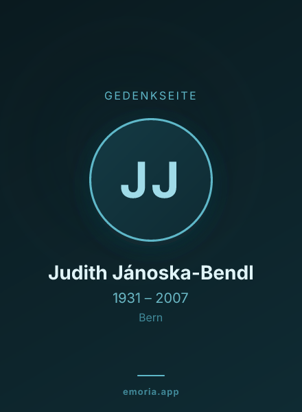 Gedenkportrait von Judith Jánoska-Bendl