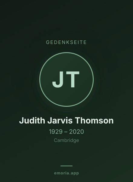 Gedenkportrait von Judith Jarvis Thomson