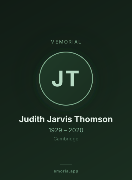 Memorial portrait of Judith Jarvis Thomson