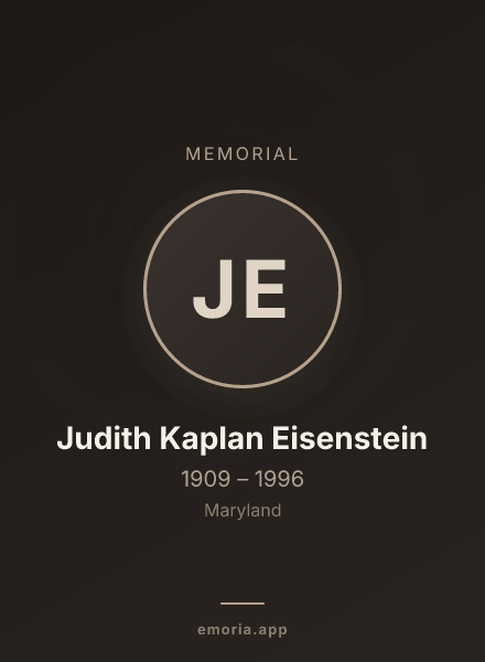 Memorial portrait of Judith Kaplan Eisenstein