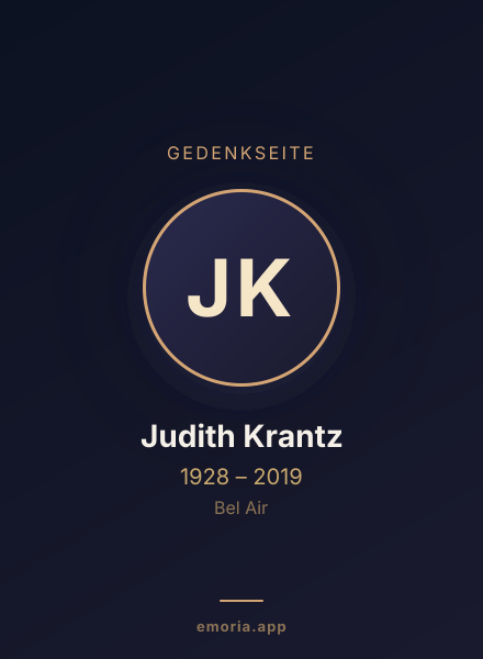 Gedenkportrait von Judith Krantz