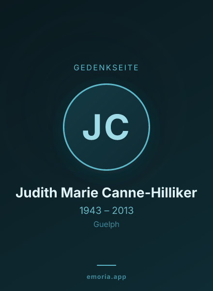 Gedenkportrait von Judith Marie Canne-Hilliker