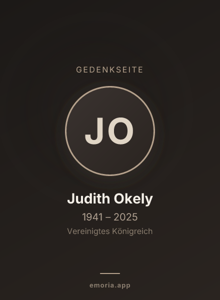 Gedenkportrait von Judith Okely