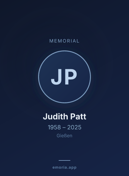 Memorial portrait of Judith Patt