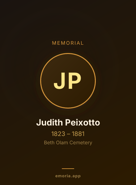 Memorial portrait of Judith Peixotto