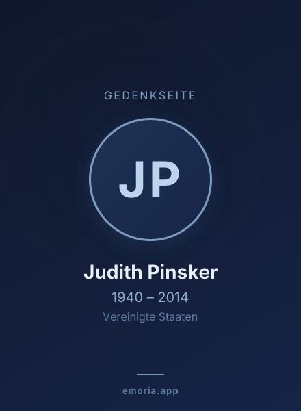 Gedenkportrait von Judith Pinsker