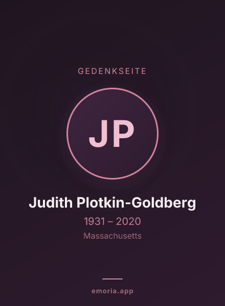Gedenkportrait von Judith Plotkin-Goldberg