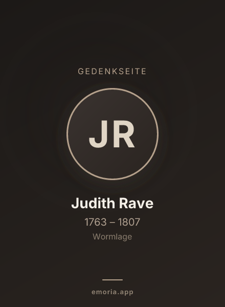 Gedenkportrait von Judith Rave