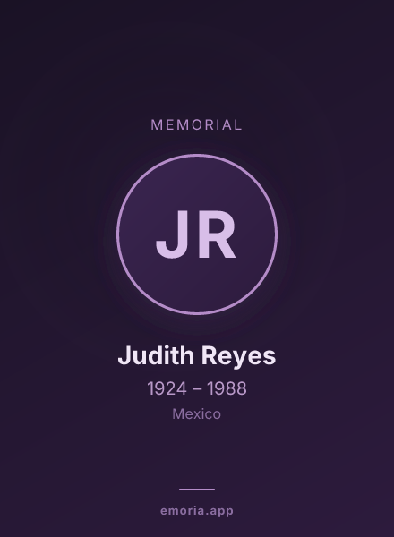 Memorial portrait of Judith Reyes