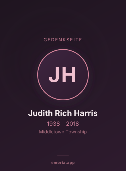 Gedenkportrait von Judith Rich Harris