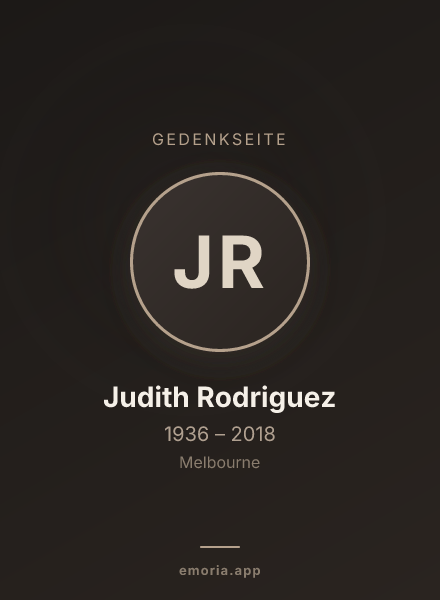 Gedenkportrait von Judith Rodriguez