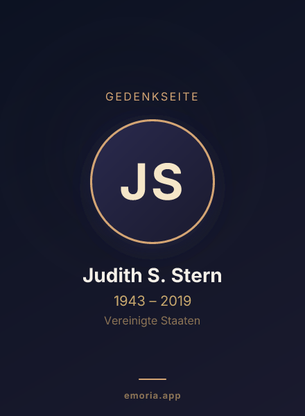 Gedenkportrait von Judith S. Stern