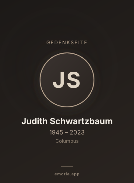 Gedenkportrait von Judith Schwartzbaum
