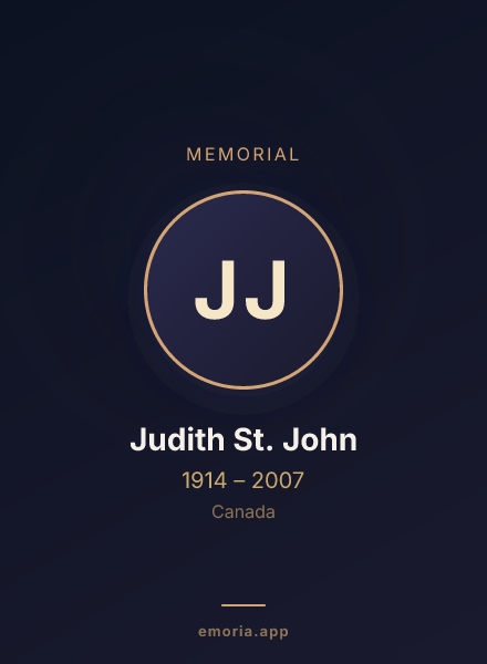 Memorial portrait of Judith St. John