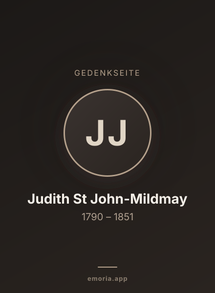 Gedenkportrait von Judith St John-Mildmay