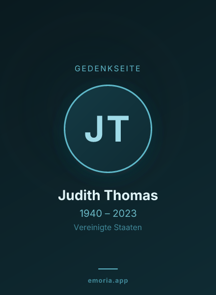 Gedenkportrait von Judith Thomas