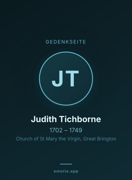 Gedenkportrait von Judith Tichborne