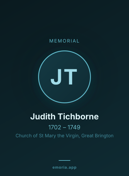 Memorial portrait of Judith Tichborne