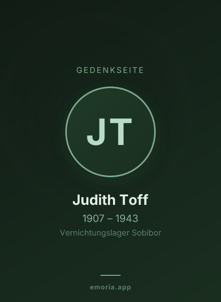Gedenkportrait von Judith Toff