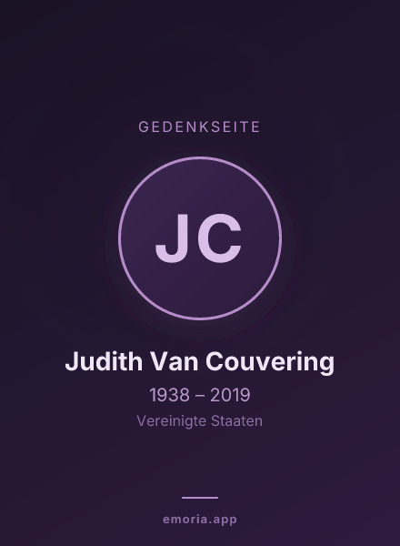 Gedenkportrait von Judith Van Couvering