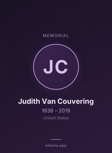 Memorial portrait of Judith Van Couvering