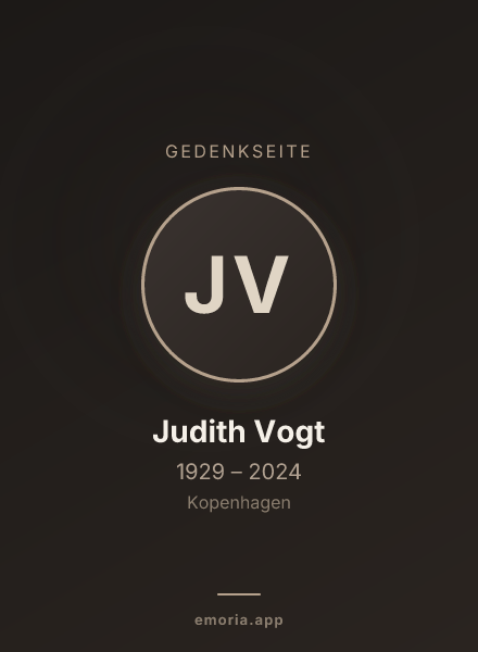 Gedenkportrait von Judith Vogt