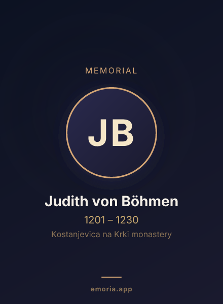Memorial portrait of Judith von Böhmen