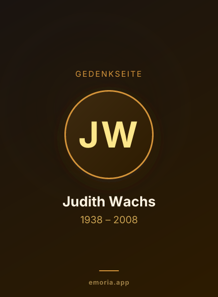 Gedenkportrait von Judith Wachs