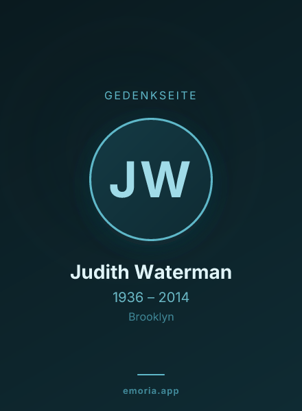 Gedenkportrait von Judith Waterman