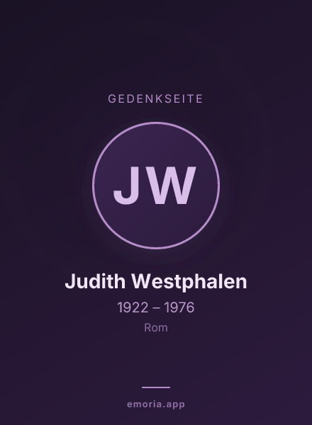 Gedenkportrait von Judith Westphalen
