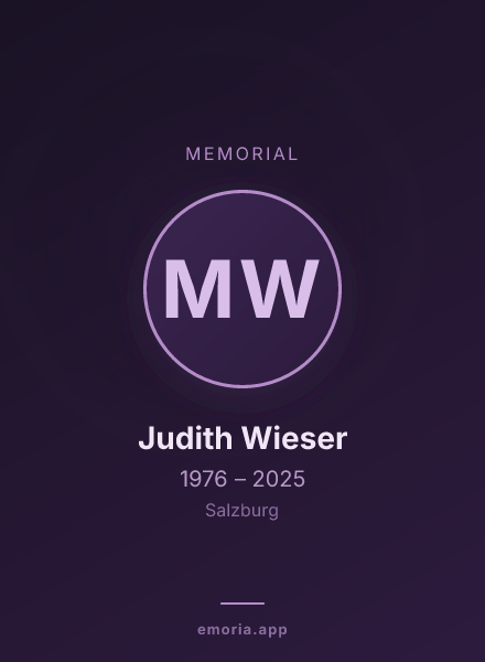 Memorial portrait of Mag. Judith Wieser