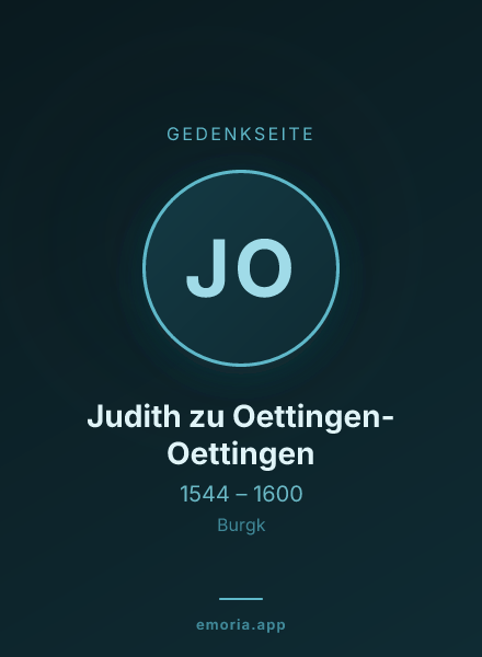 Gedenkportrait von Judith zu Oettingen-Oettingen