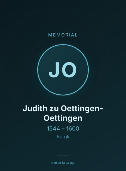 Memorial portrait of Judith zu Oettingen-Oettingen