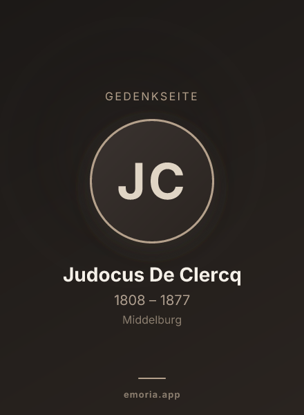 Gedenkportrait von Judocus De Clercq