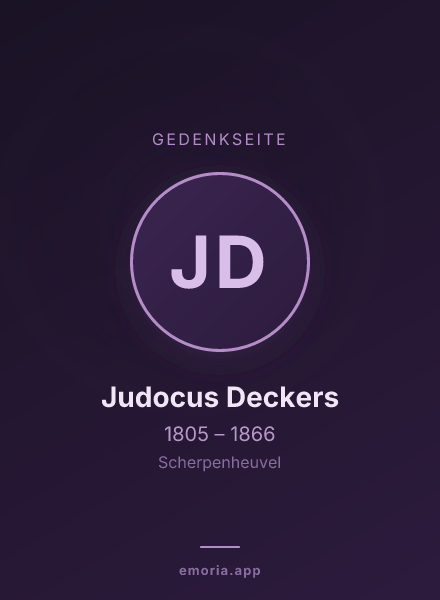Gedenkportrait von Judocus Deckers