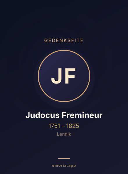 Gedenkportrait von Judocus Fremineur