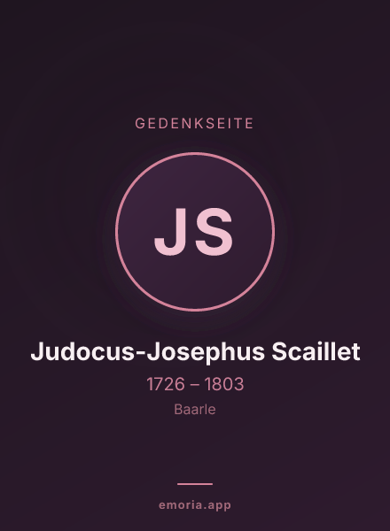 Gedenkportrait von Judocus-Josephus Scaillet