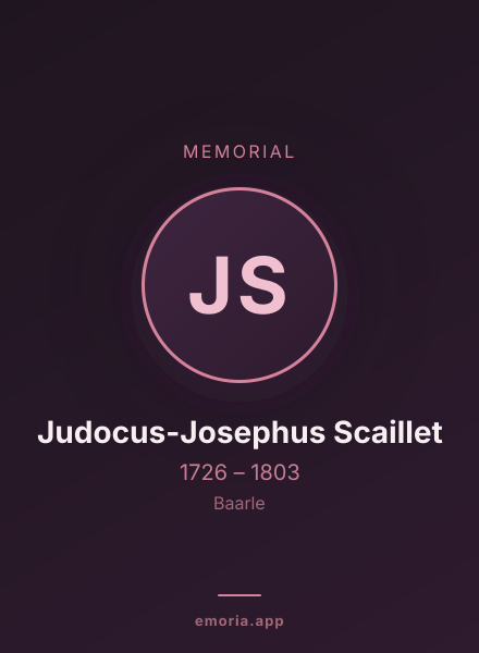 Memorial portrait of Judocus-Josephus Scaillet