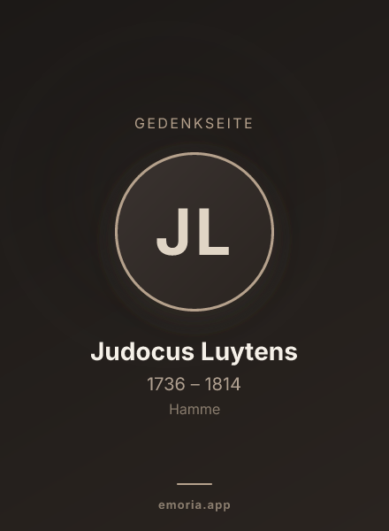 Gedenkportrait von Judocus Luytens