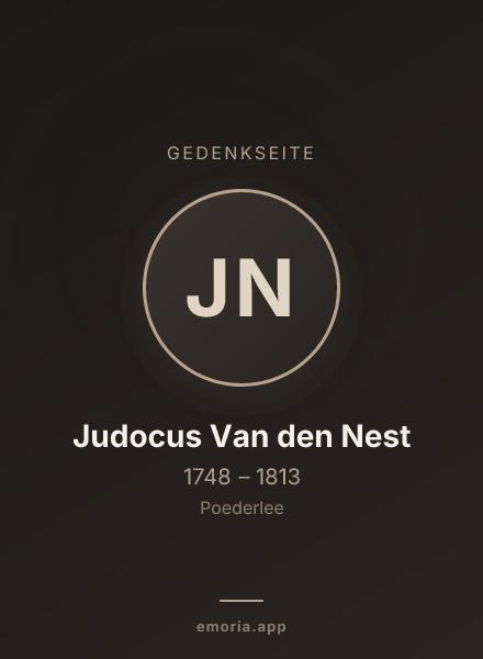 Gedenkportrait von Judocus Van den Nest