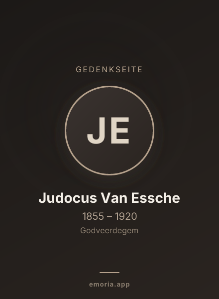 Gedenkportrait von Judocus Van Essche