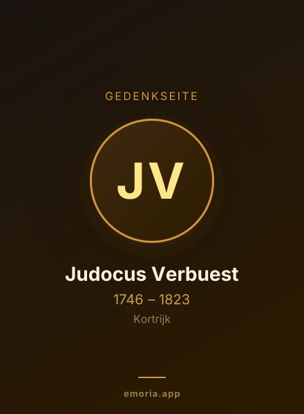 Gedenkportrait von Judocus Verbuest