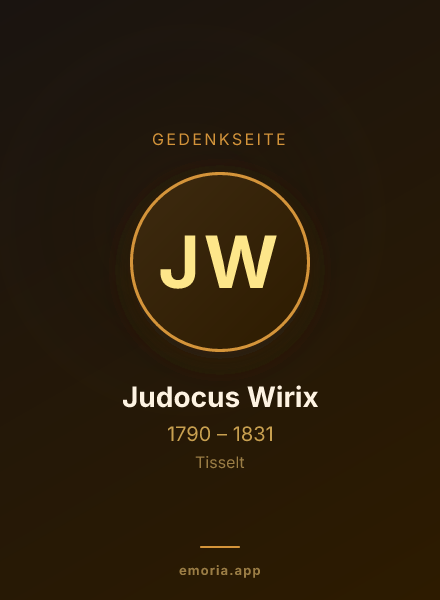 Gedenkportrait von Judocus Wirix