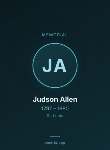 Memorial portrait of Judson Allen