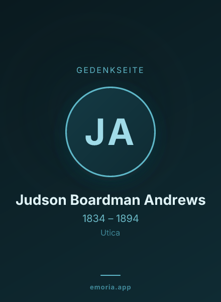 Gedenkportrait von Judson Boardman Andrews