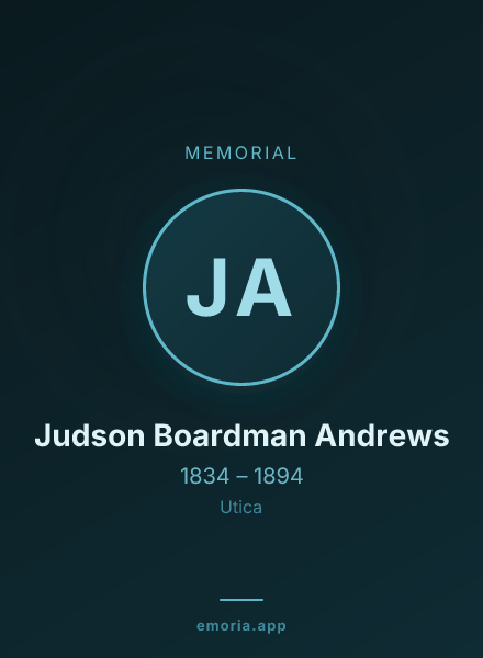 Memorial portrait of Judson Boardman Andrews